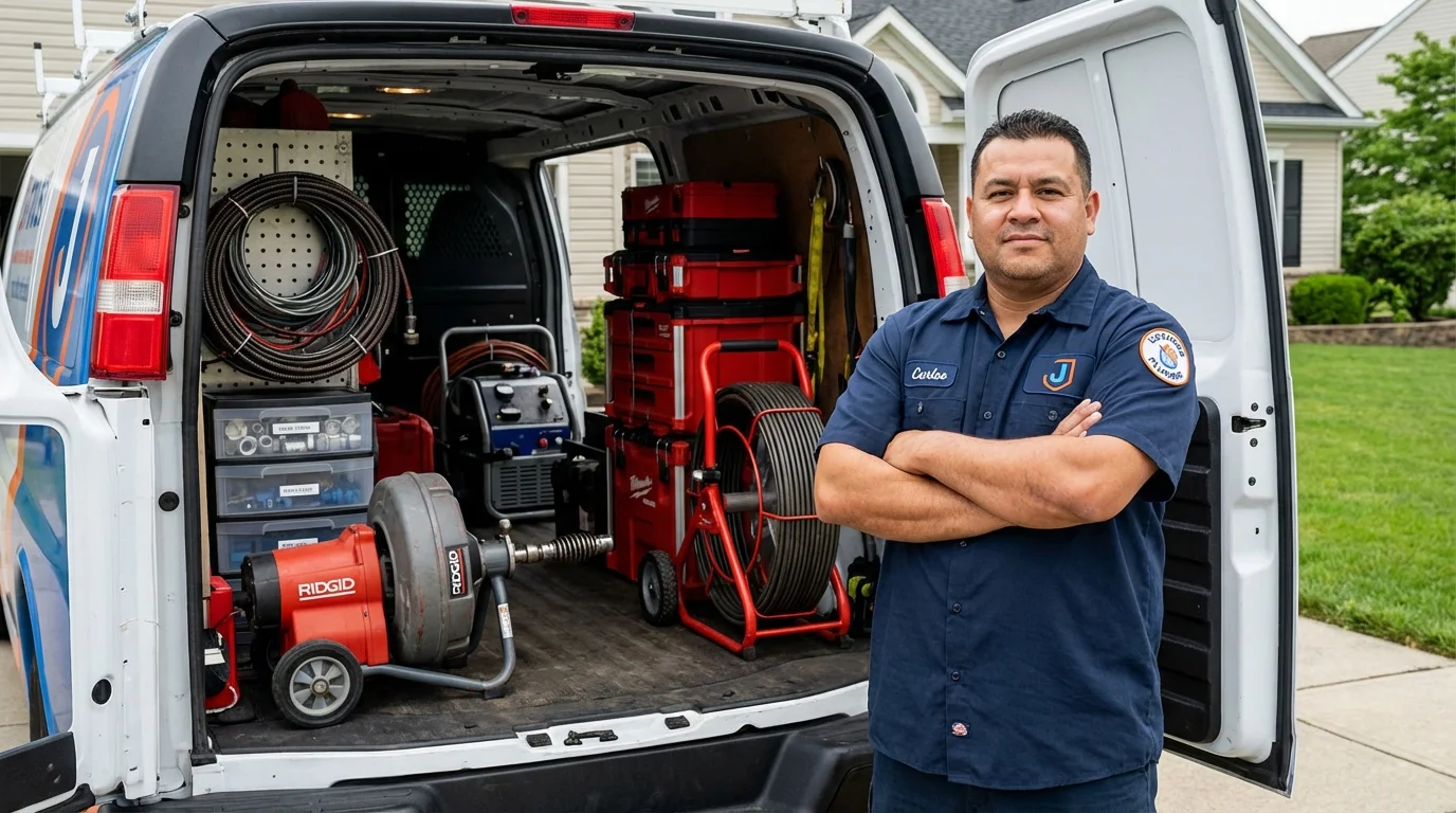 Professional drain cleaning equipment and Johns Plumbing LLC plumber in Pierre Part