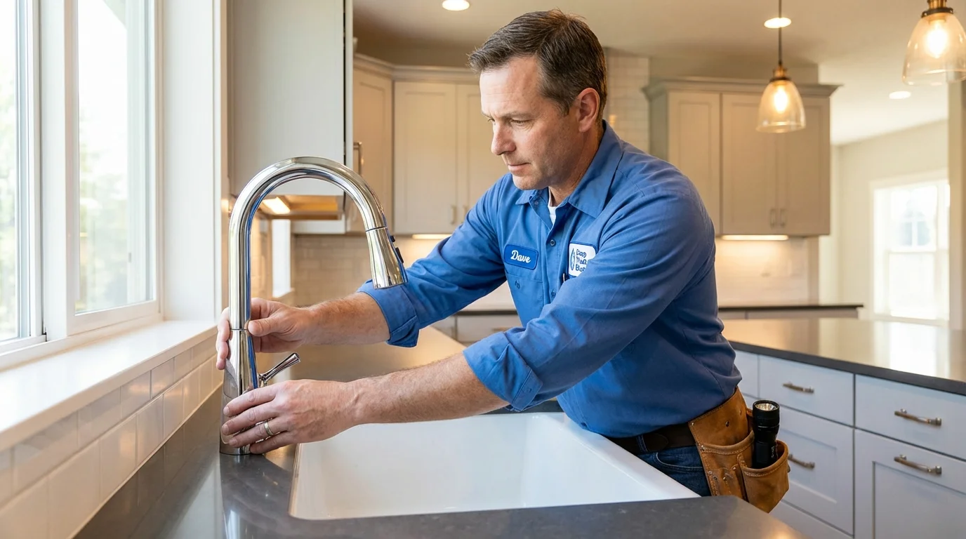 Kitchen faucet installation by Johns Plumbing LLC in Pierre Part